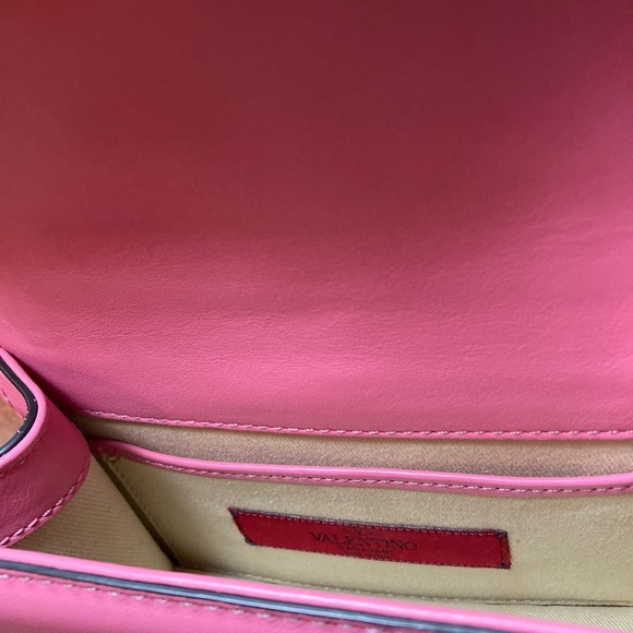 SOLD - Valentino Garavani mini glam lock rockstud shoulder bag in pink - Picture 5 of 12